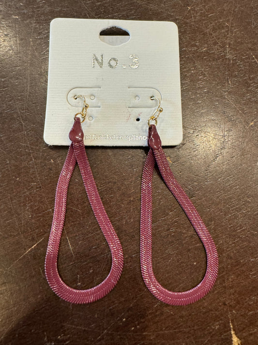 Color Coated Chain Teardrop Earrings