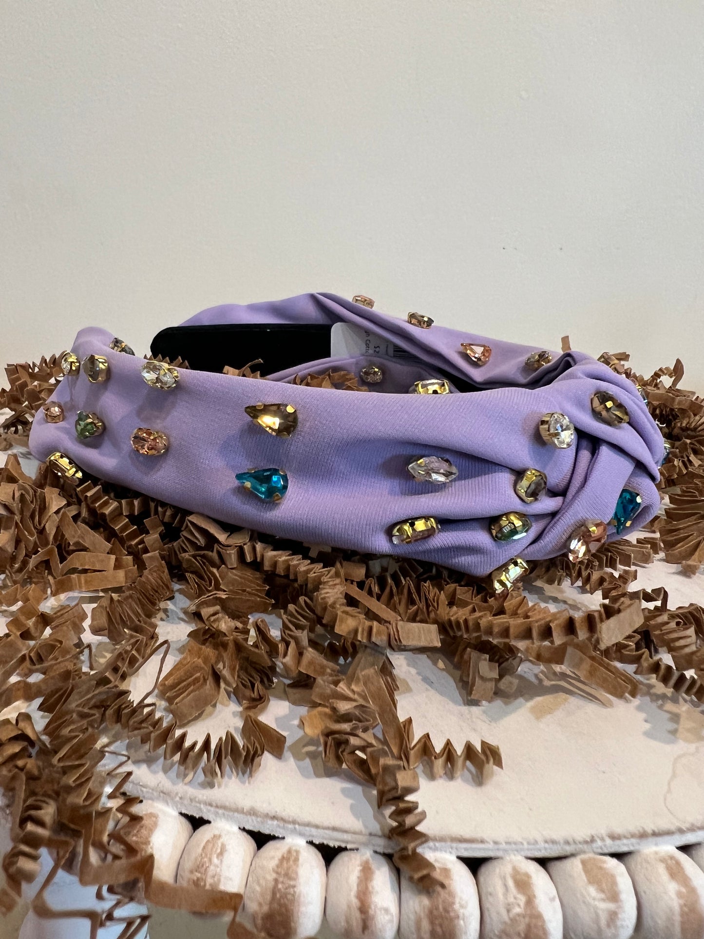 Lavendar multicolor jeweled headband.