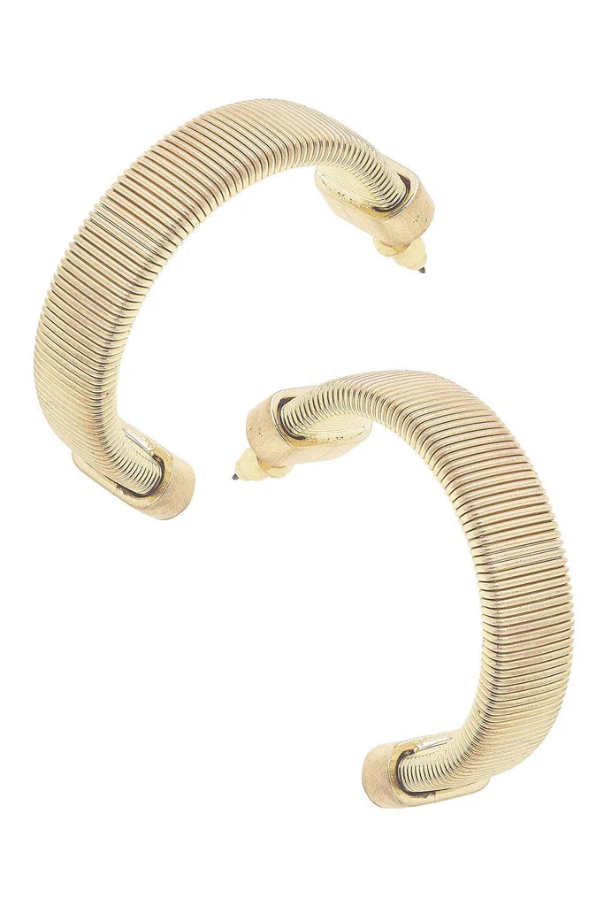 Canvas Winston Watchband Hoop Earrings
