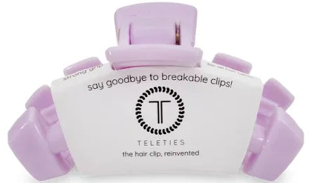 Lilac classic teletie claw clip.