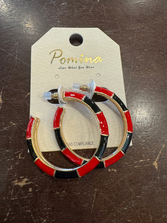 Gameday Epoxy Color Hoop Earrings