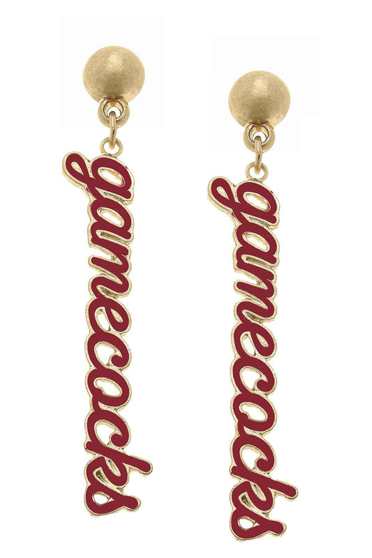 Canvas Script Earrings