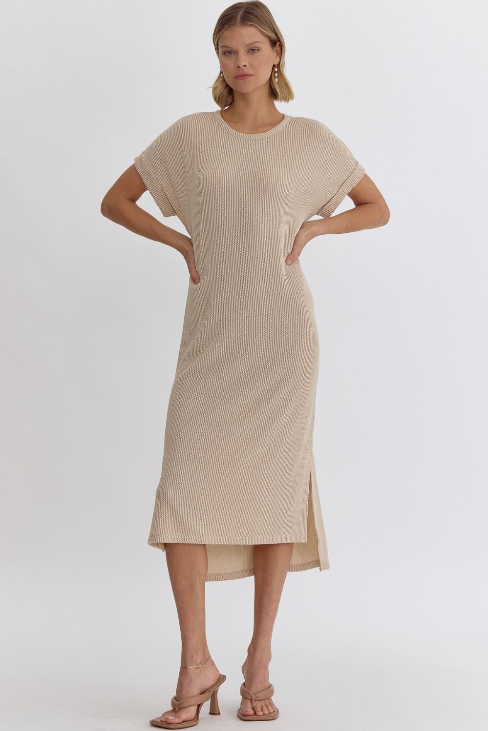 Ribbed T-Shirt Midi Dress
