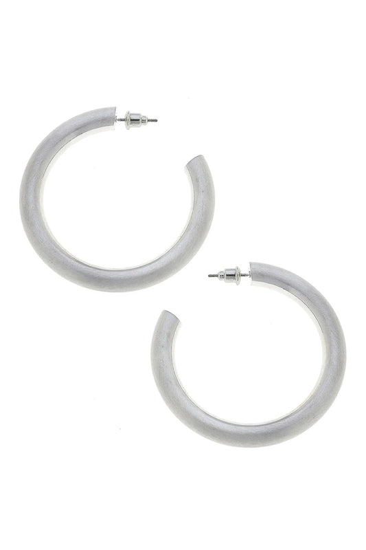 Isla Hoop Earrings In Silver
