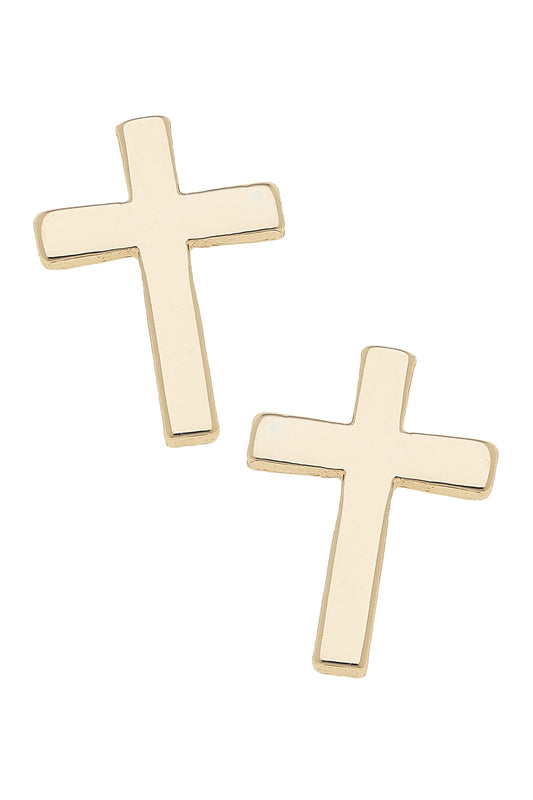 Ruth Cross Stud Earrings