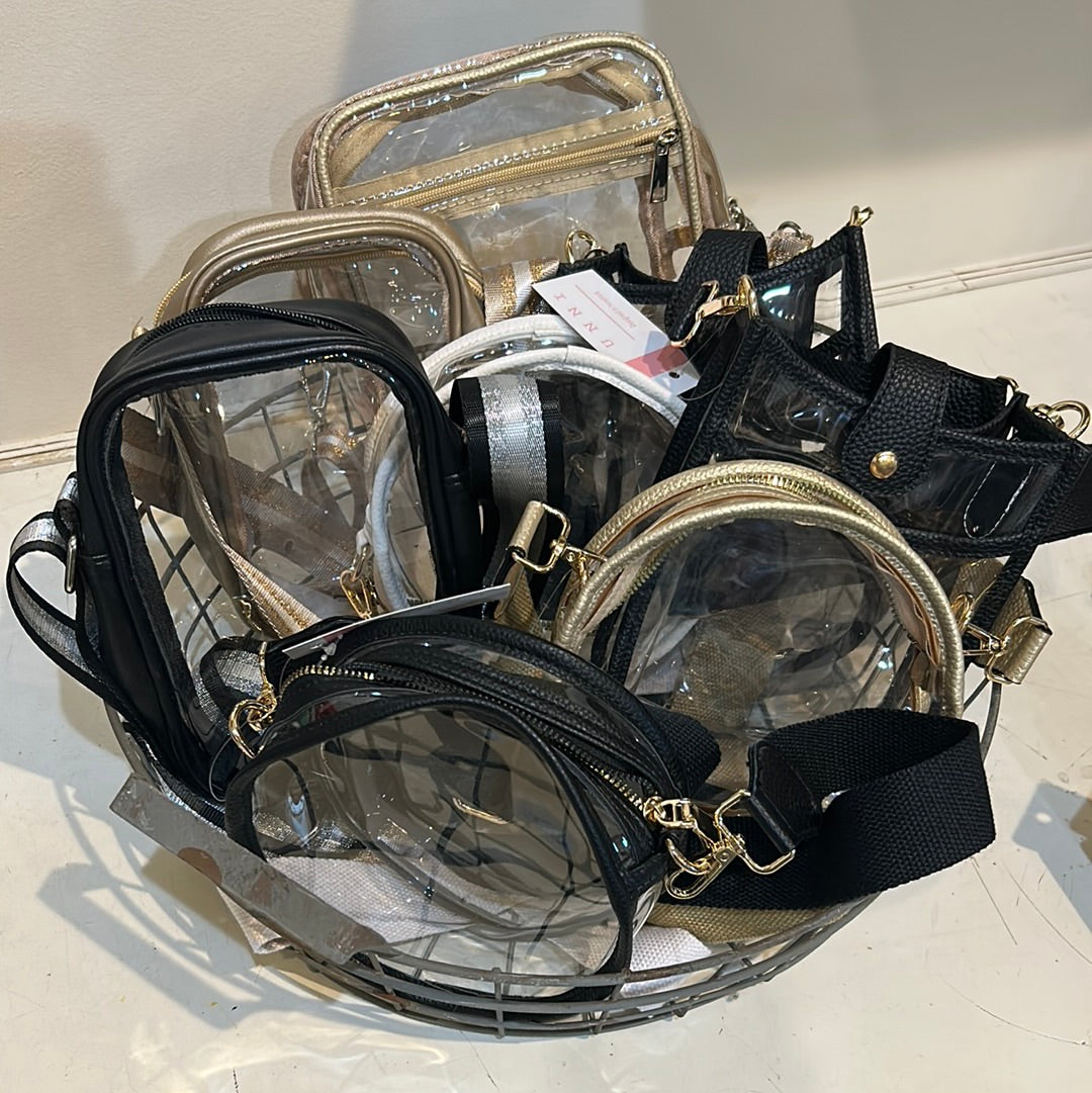 Assorted stadium bags.