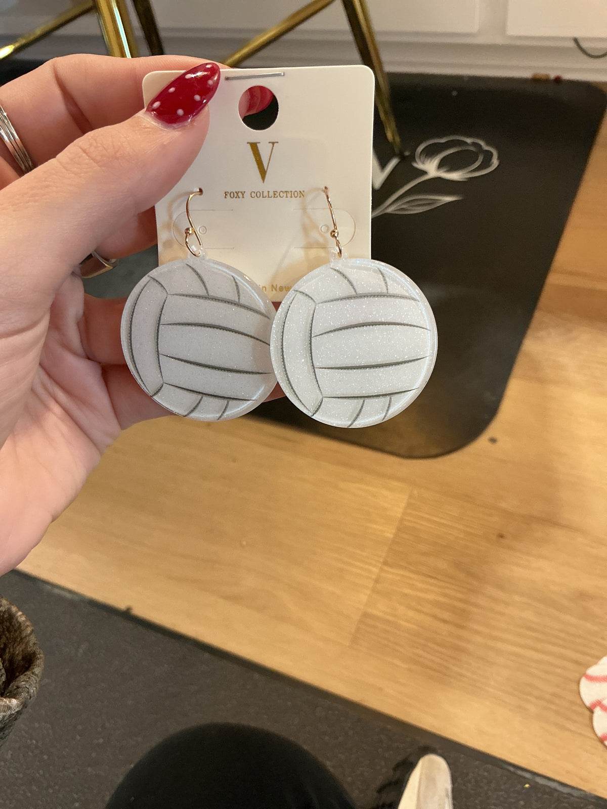 Sports Glitter Dangle Earrings