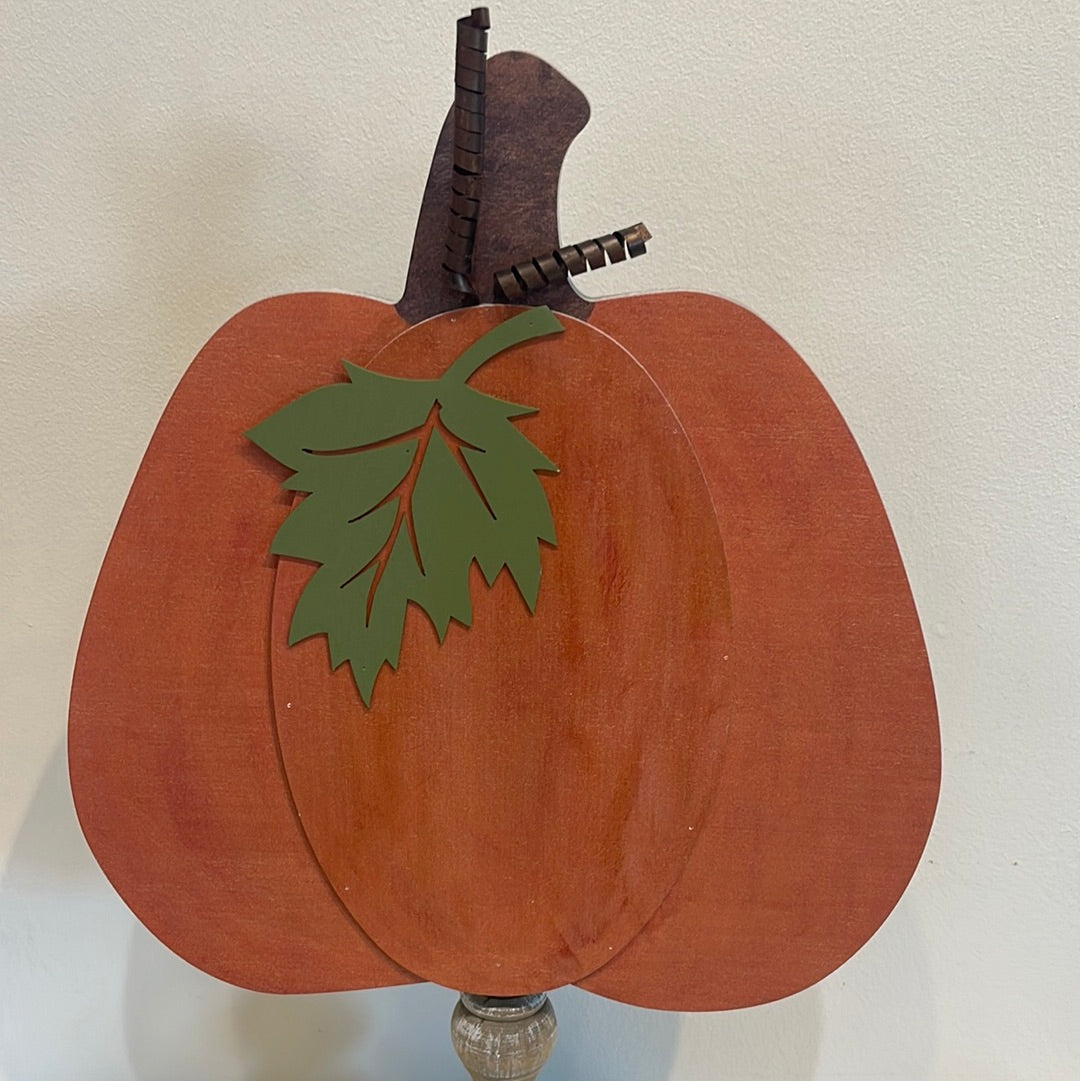 Pumpkin topper for welcome sign.