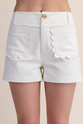 Glam - Scallop Detail Pocket Colette Shorts