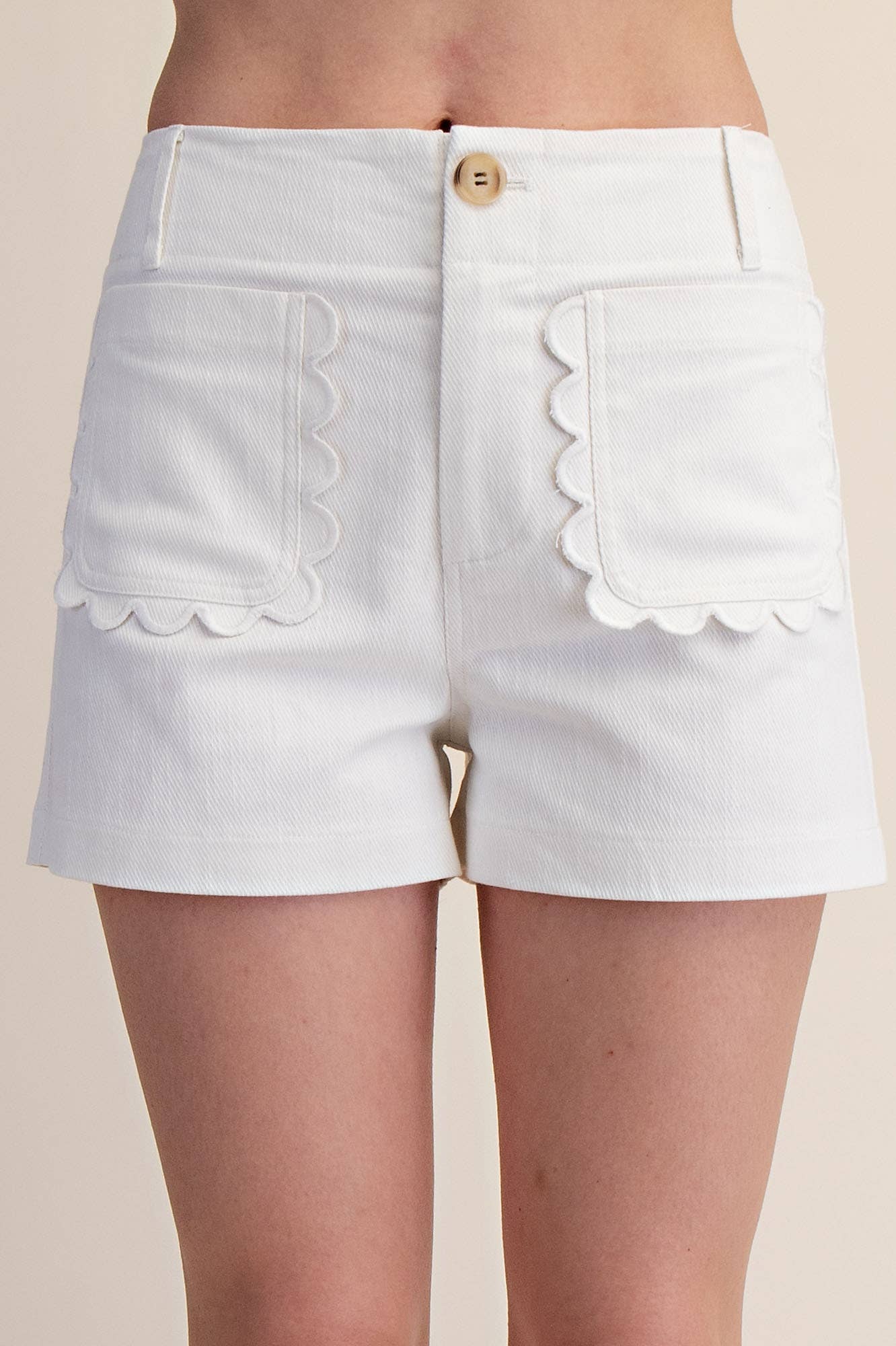 Glam - Scallop Detail Pocket Colette Shorts