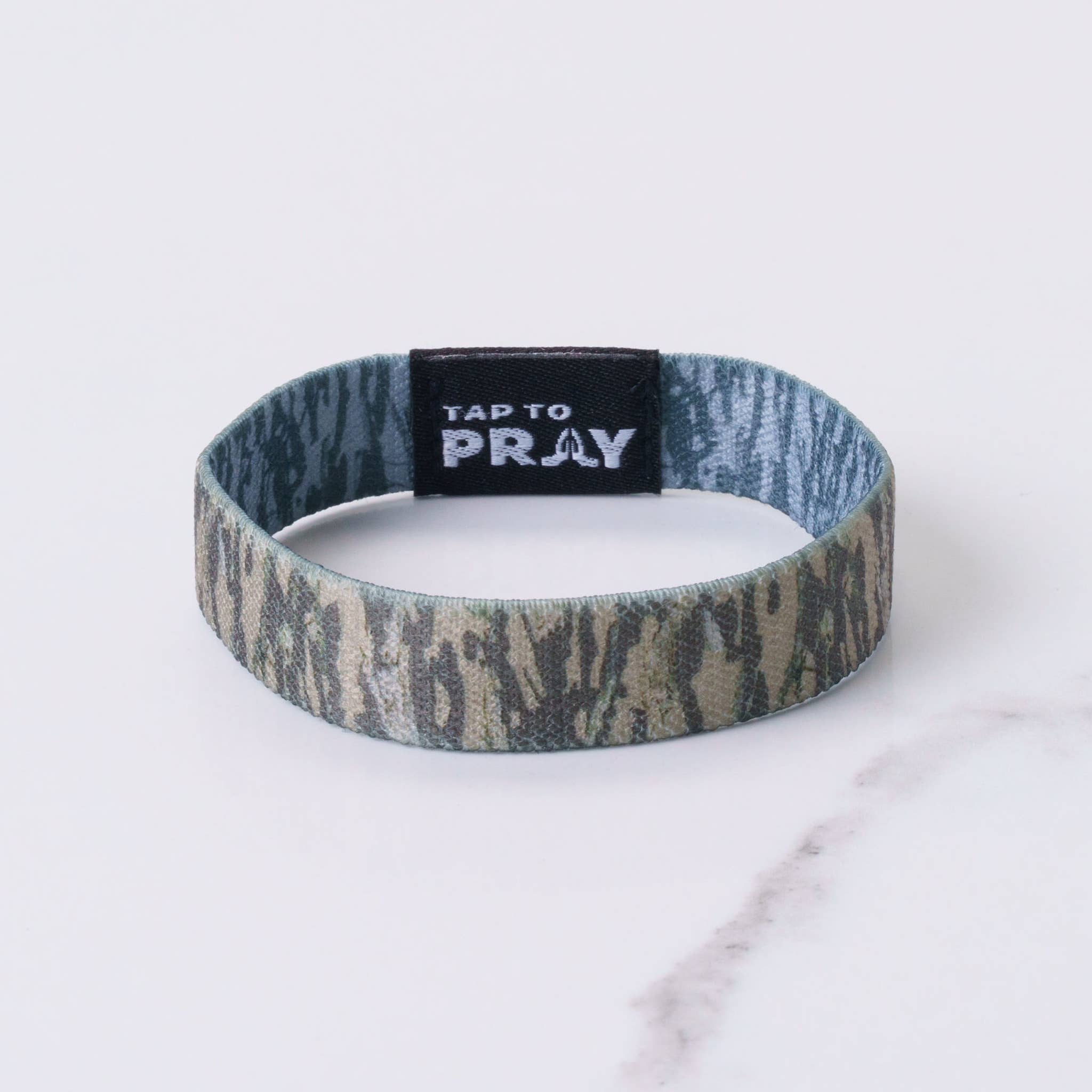 Versible - Tap To Pray™ Wristbands - Tree Bark Camo Brown & Grey