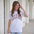 Girlie Girl Originals Team Maroon/White Checkered Adult White Comfort Colors Tee