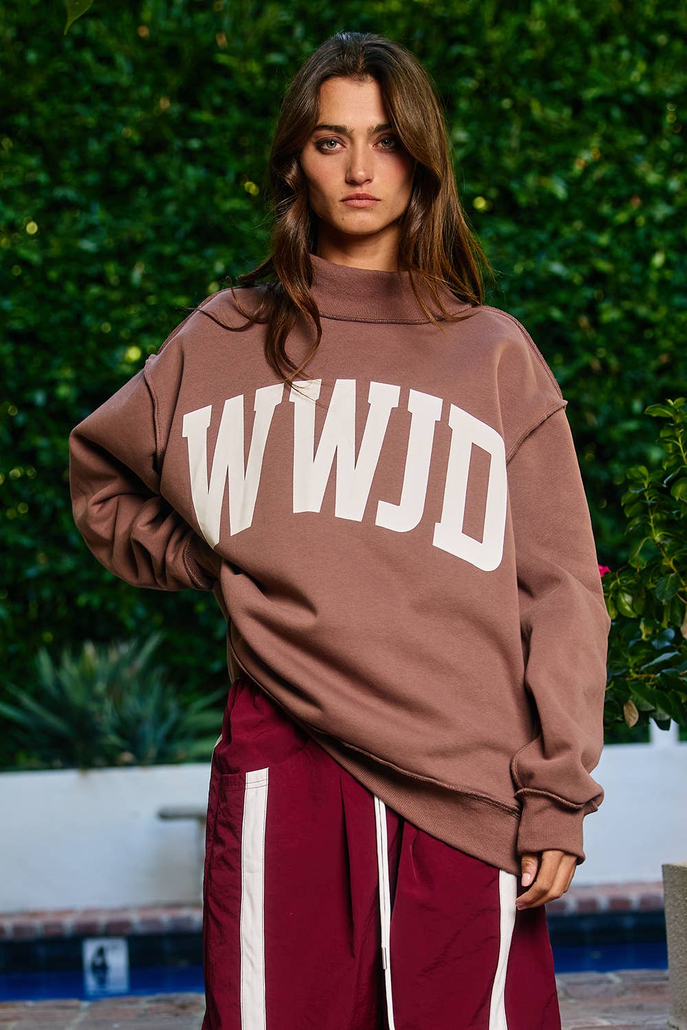 WWJD & AMEN' Reversible Mock Neck Sweatshirt