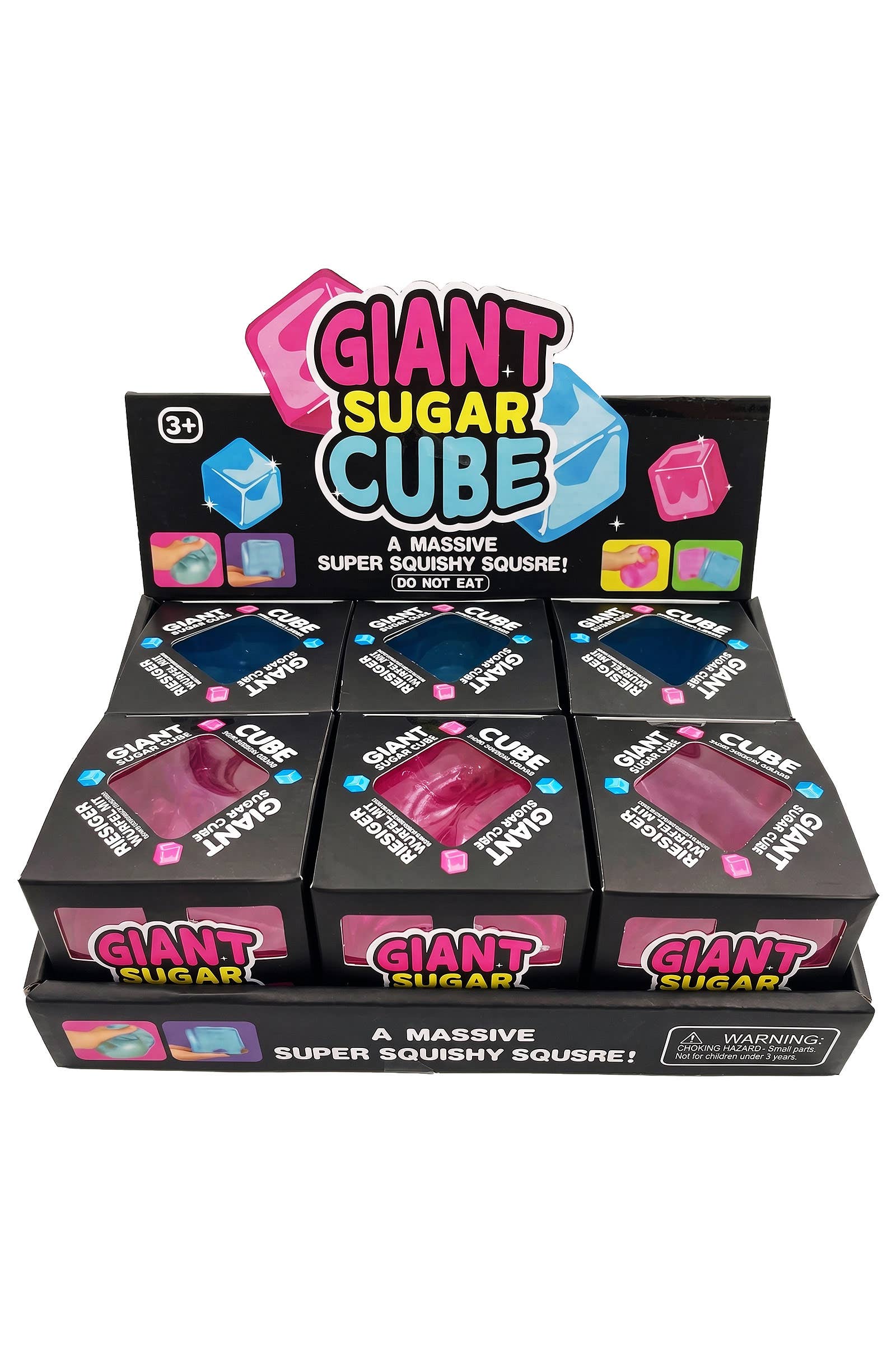 Cap Zone - JUMBO Solid Clear Cube Maltose Putty Filled Squishy