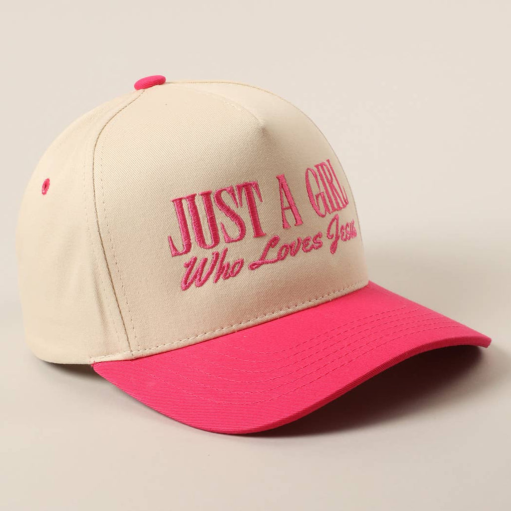Fashion City - Just A Girl Who Loves Jesus Embroidery Trucker Hat