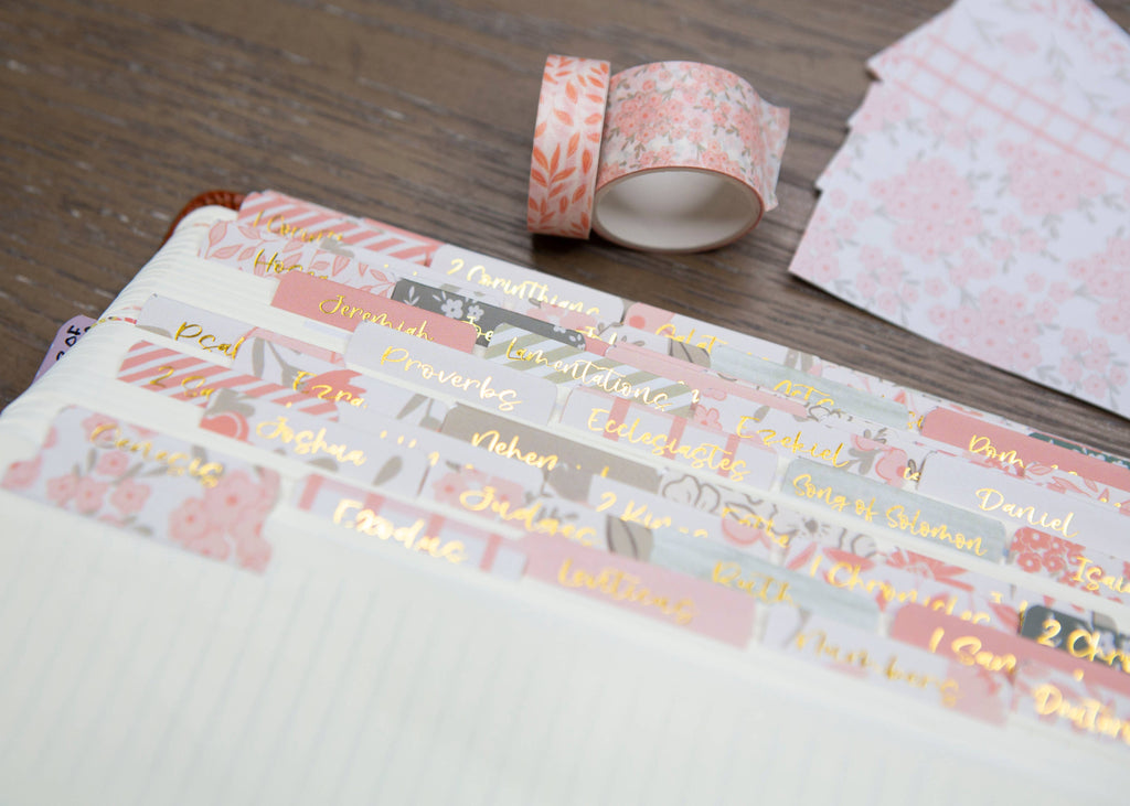 Chosen & Cherished - Pretty Peach Bible Book Tabs