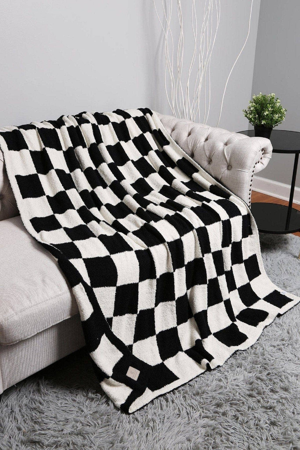 MiMi Wholesale - JCL4316 Super Lux Checkered Throw Blanket