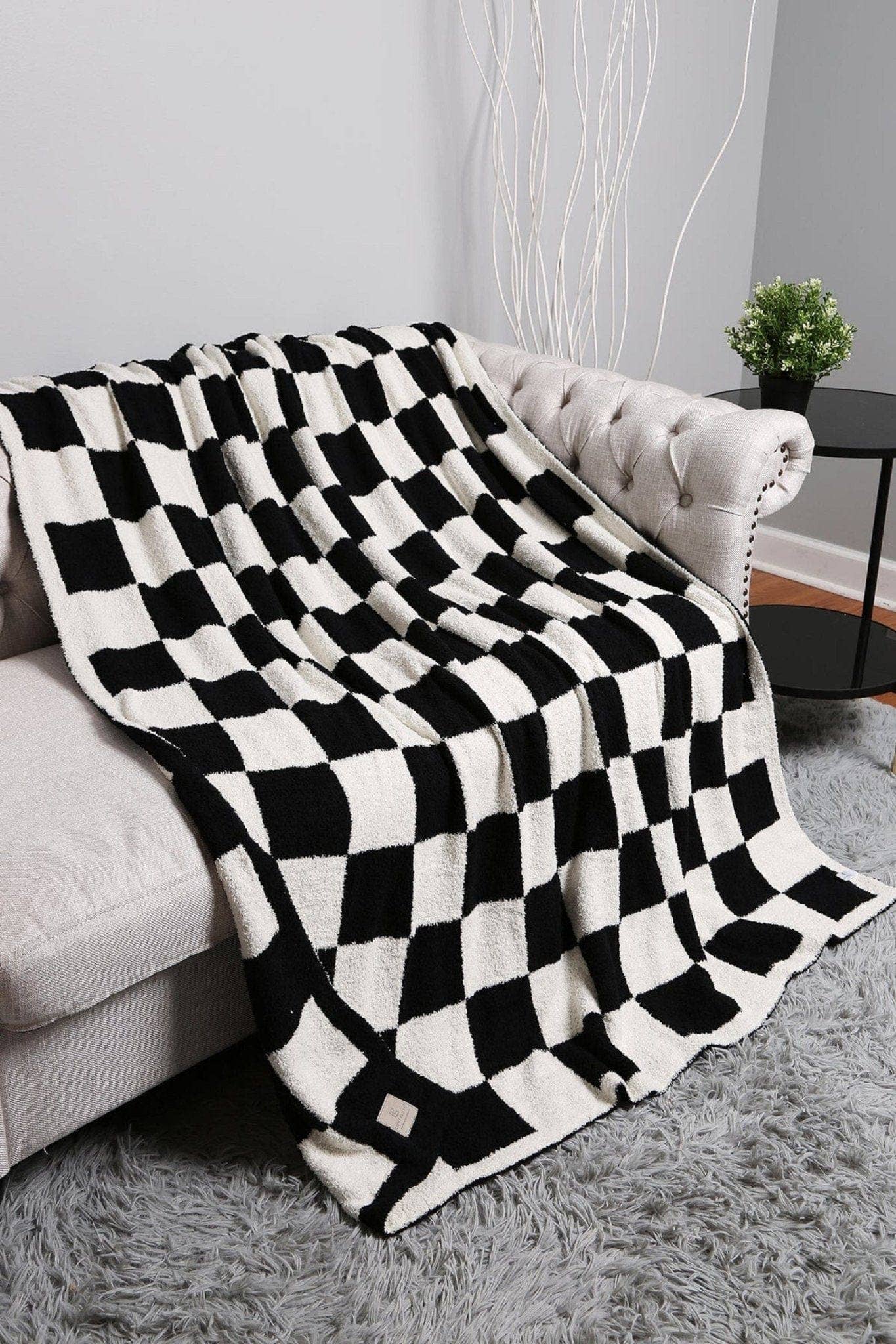 MiMi Wholesale - JCL4316 Super Lux Checkered Throw Blanket