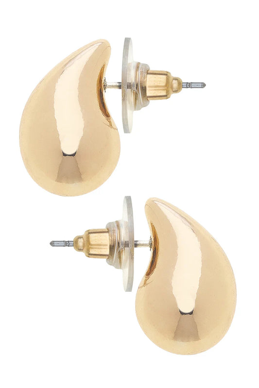 Icon Mini Puffed Teardrop Stud