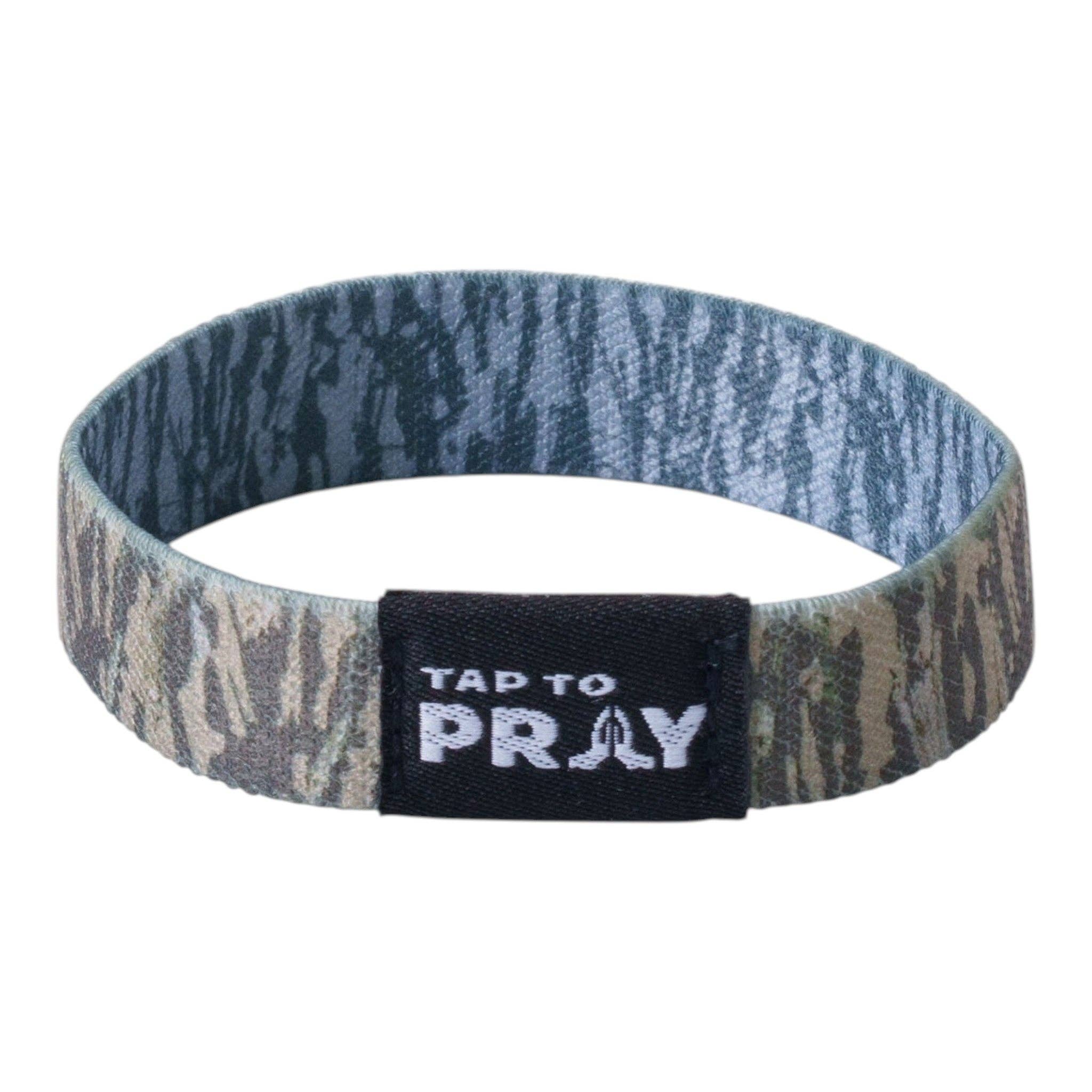 Versible - Tap To Pray™ Wristbands - Tree Bark Camo Brown & Grey
