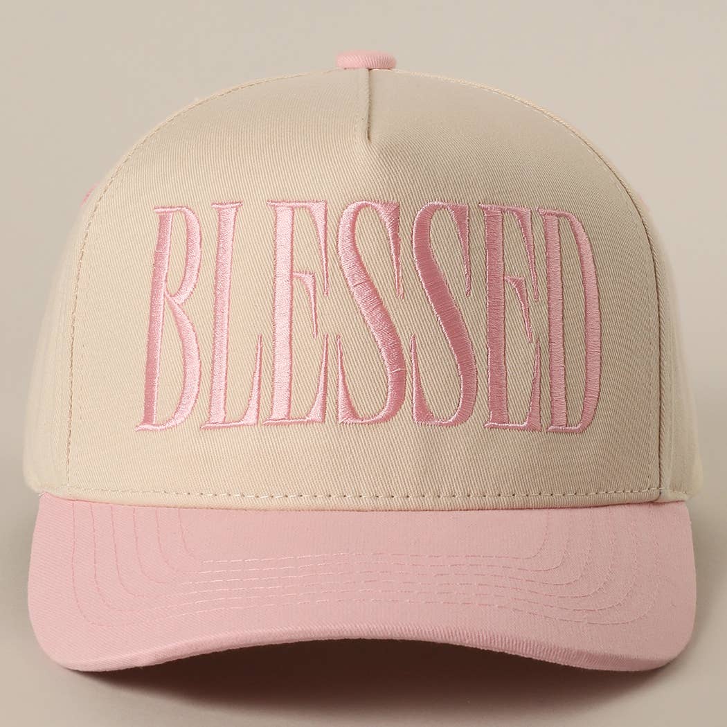 Fashion City - BLESSED Lettering Embroidery Baseball Cap