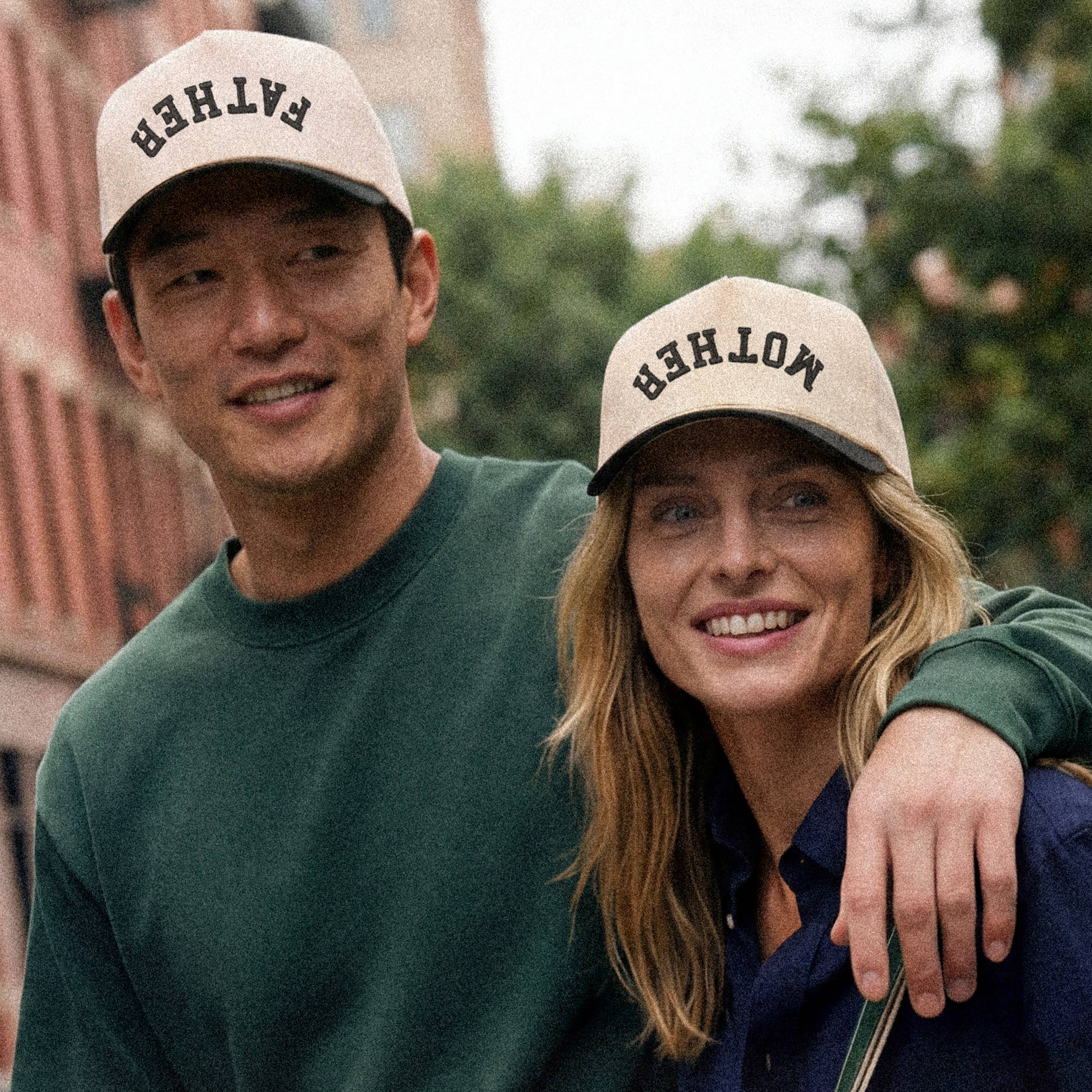 FATHER Letter Embroidered on Two Tone Trucker Hat