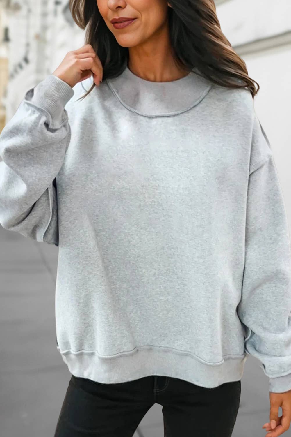 Aapparella - Reversible Oversized Mock Neck Sweatshirt | S-4X