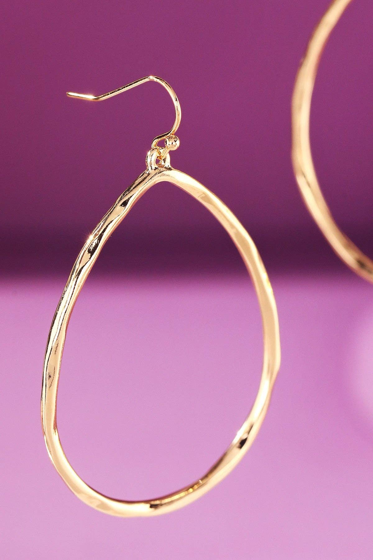 Hammered Teardrop Earrings