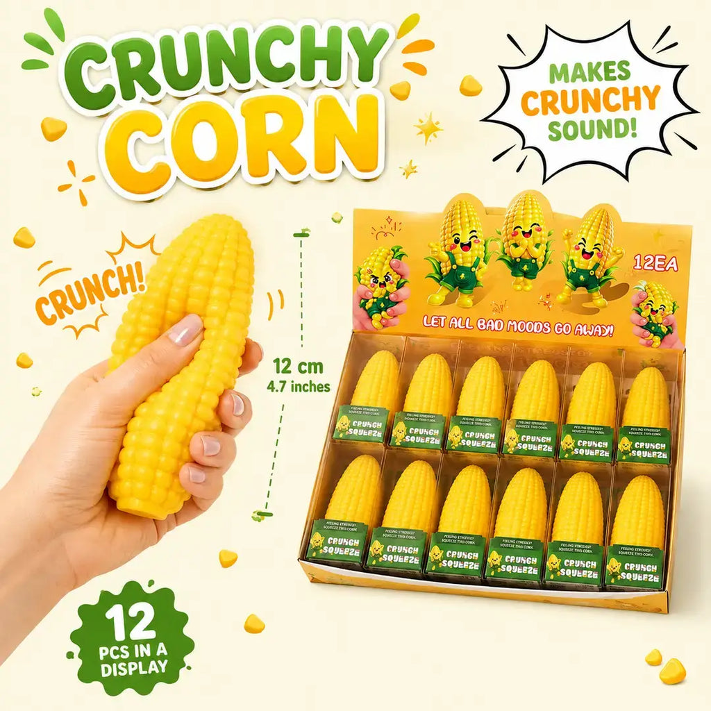 GS Wholesale (Formerly Known as Gypsy Soul) - Crunchy Corn Squeeze ASMR Crunch Squishy Stress Toy