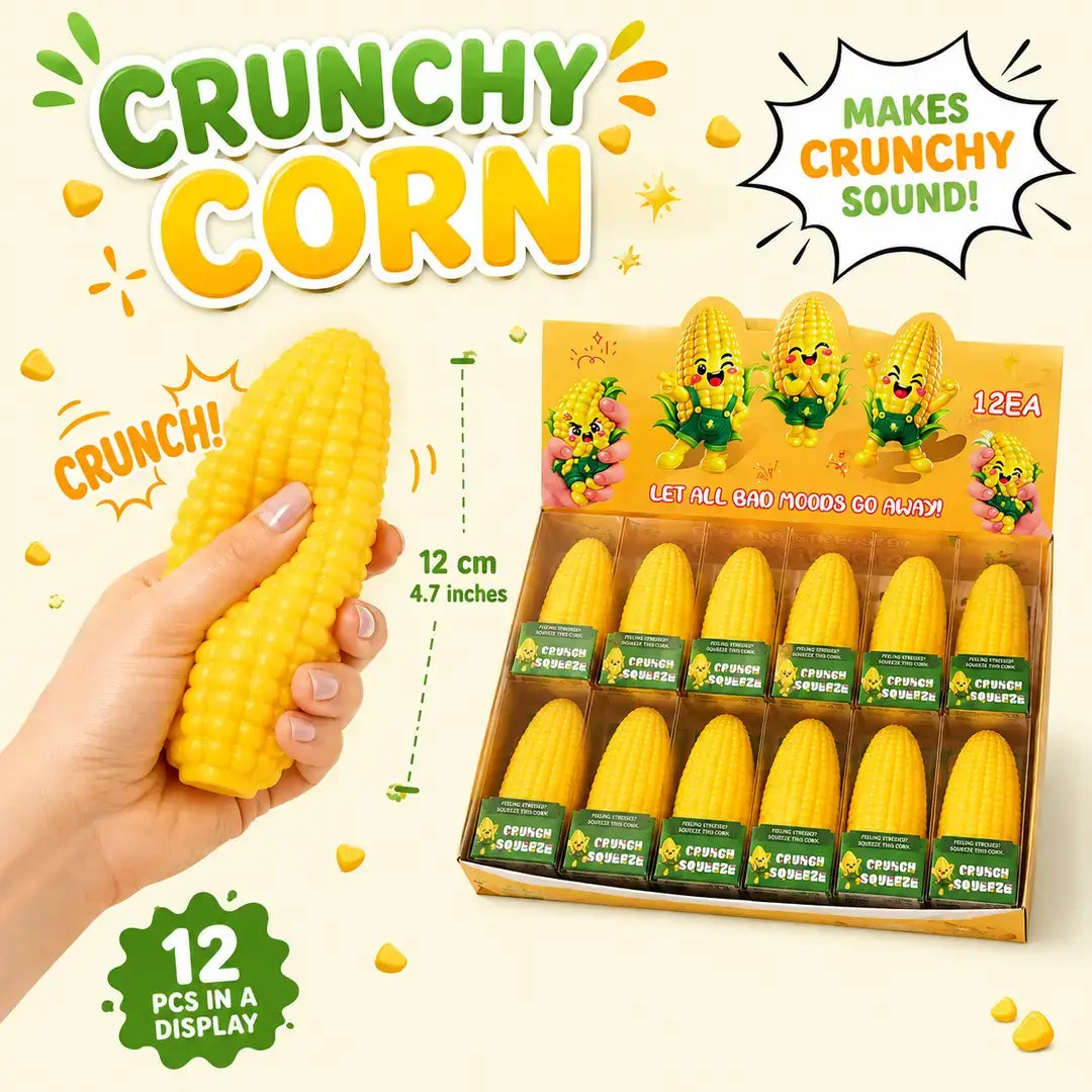 GS Wholesale (Formerly Known as Gypsy Soul) - Crunchy Corn Squeeze ASMR Crunch Squishy Stress Toy