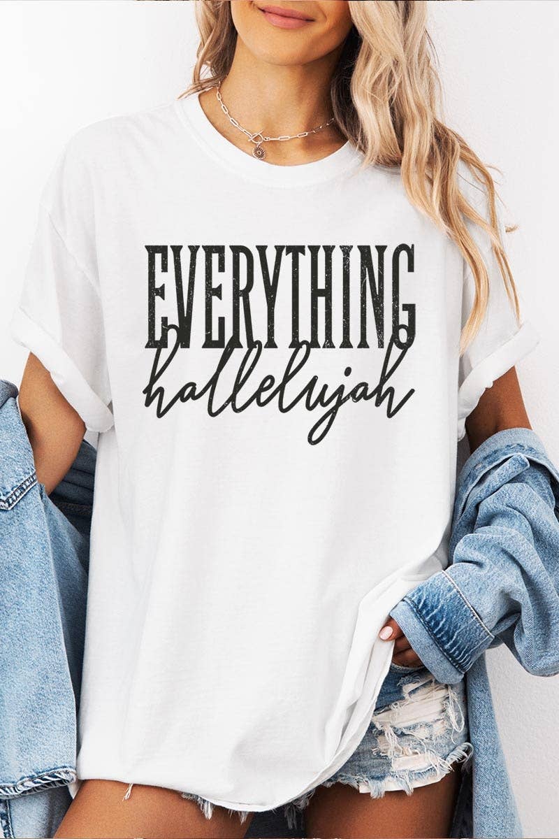 COLORBEAR - Everything Hallelujah Graphic Garment Dyed Tee
