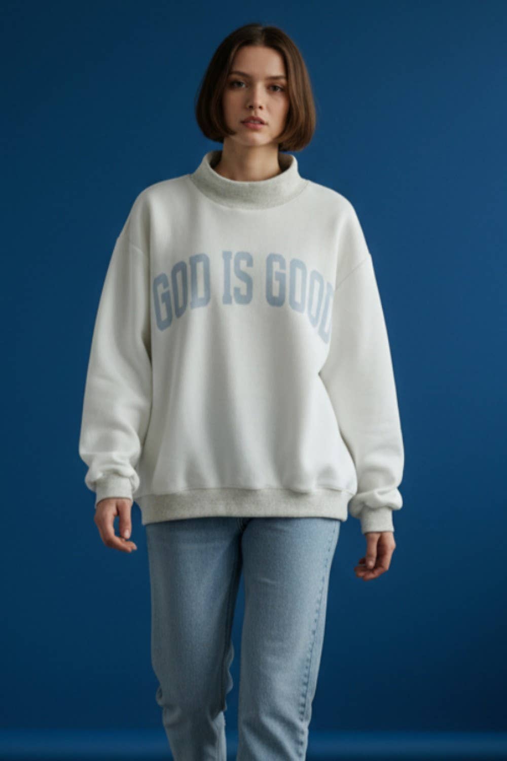 'JESUS & GOD IS GOOD' Reversible Sweatshirt