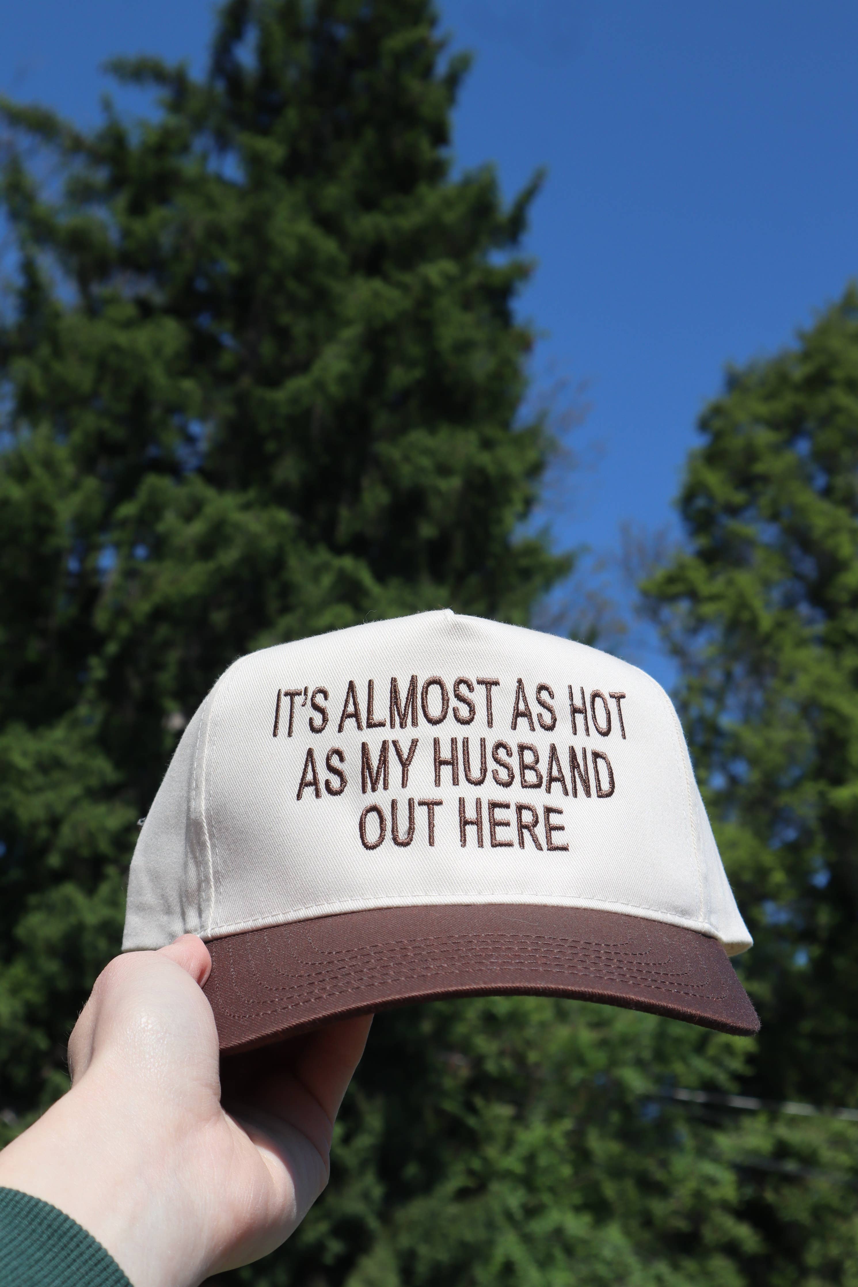 Embroidered It's Almost As Hot As My Husband Outside