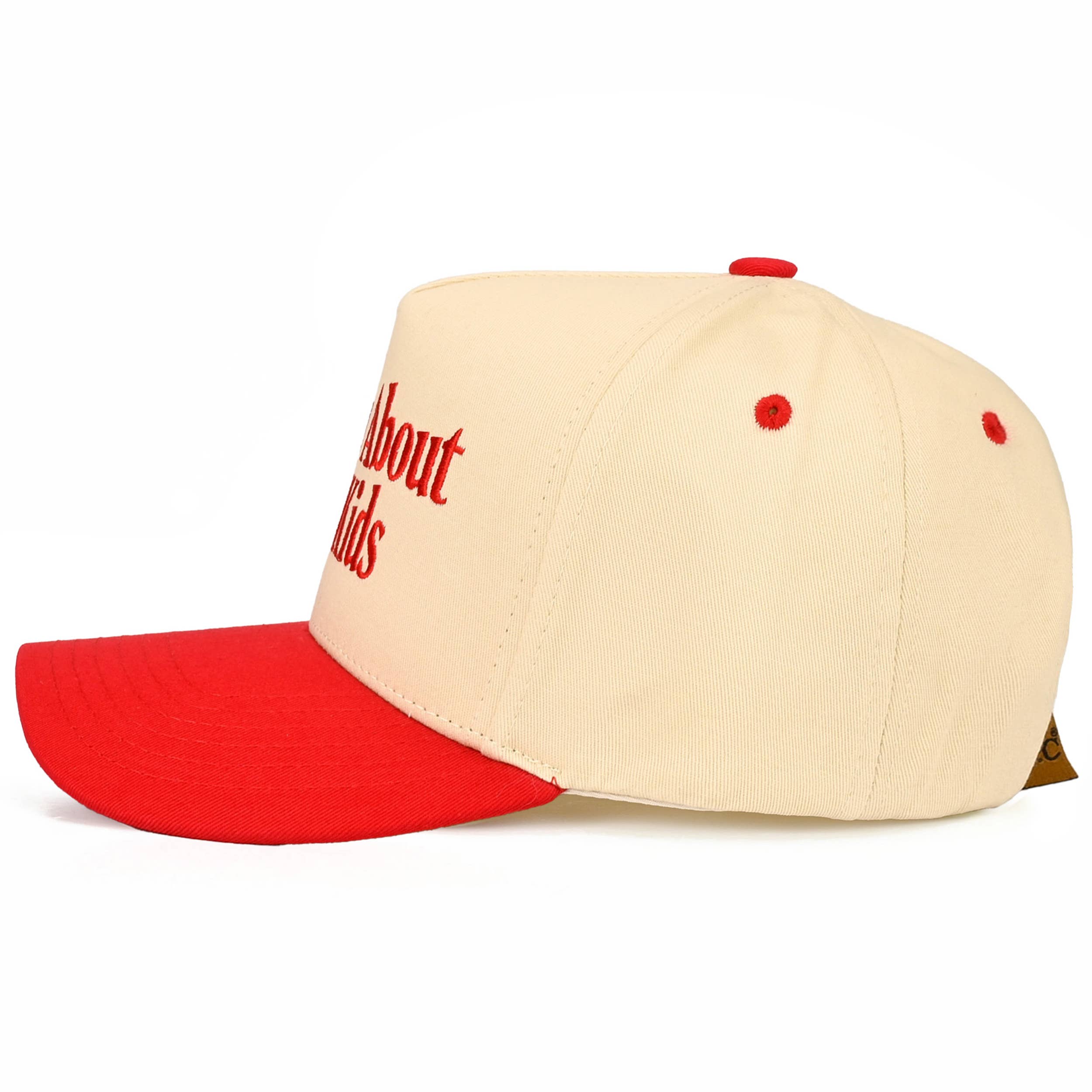 Hana - C.C SORRY ABOUT MY KIDS Letter Two Tone Trucker Hat