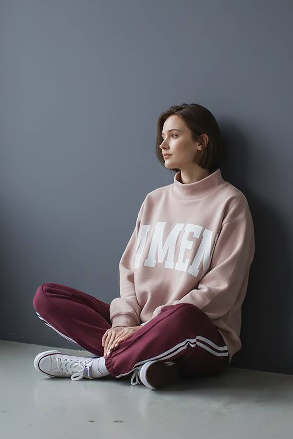 WWJD & AMEN' Reversible Mock Neck Sweatshirt