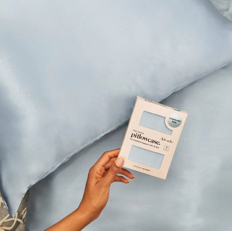 KITSCH - Satin Pillowcase Standard - Haze Blue