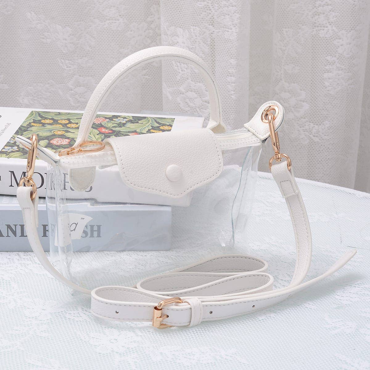MiMi Wholesale - CB781 Gladys Clear Gameday Mini Crossbody Bag