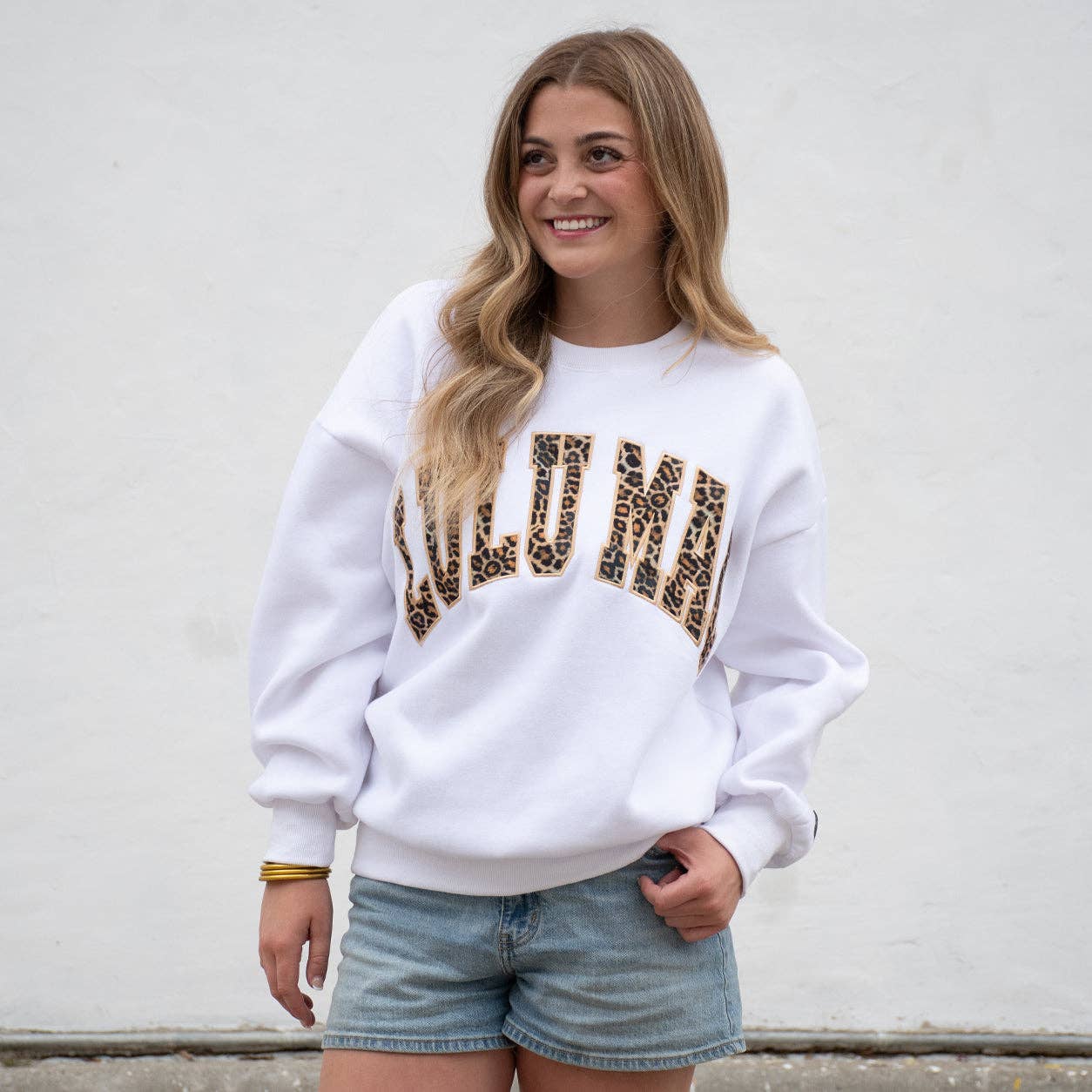 Lulu Mac Pullover Leopard WHITE