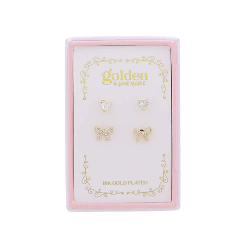 Kid’s Golden Sweetheart Earrings