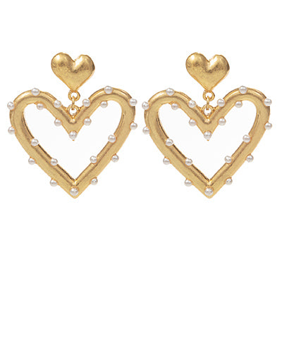 Pearl Color Coated 2 Drop Earring