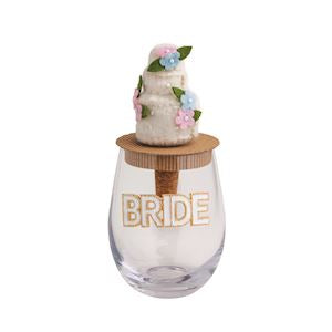 Beaded Wine Glass & Bottle Topper Sets