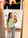 Top Lydia Trellis Tiles Blue