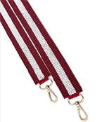 University of South Carolina garnet and black purse strap.