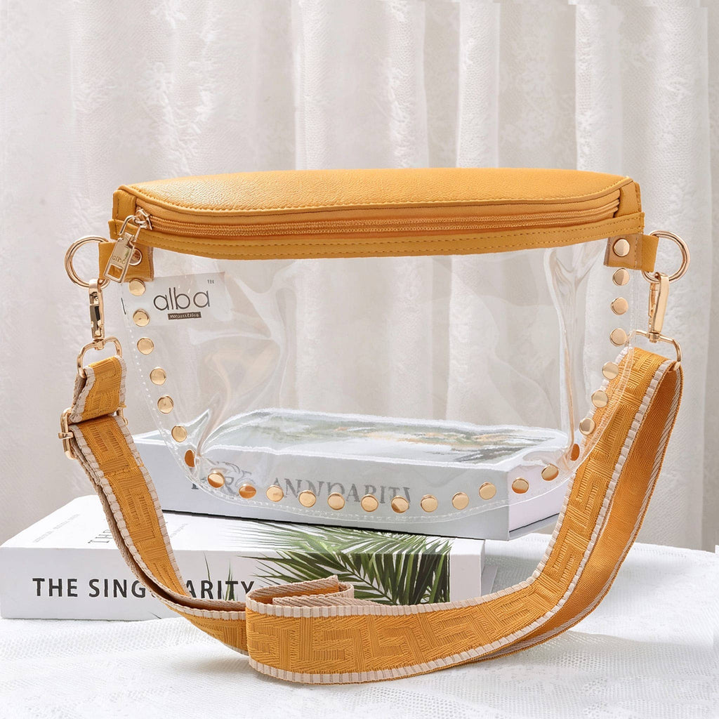 MiMi Wholesale - CB701 Lorna Clear Gameday Studded Crossbody Bag