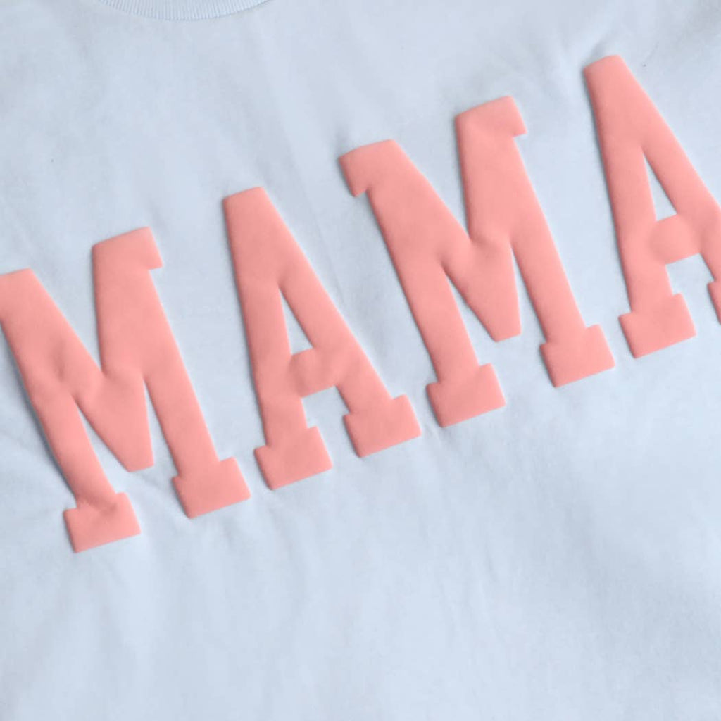 Fashion City - MAMA Puff & Gold Graphic Heavy Cotton T-Shirt