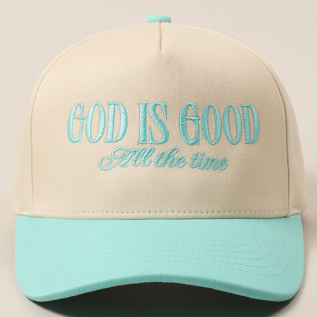 Fashion City - God Is Good All The Time Embroidery Trucker Hat