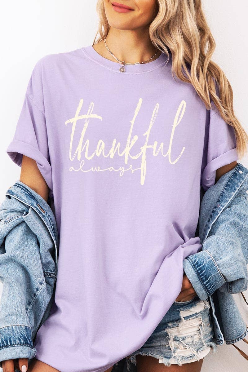COLORBEAR - Thankful Graphic Garment Dyed Tee