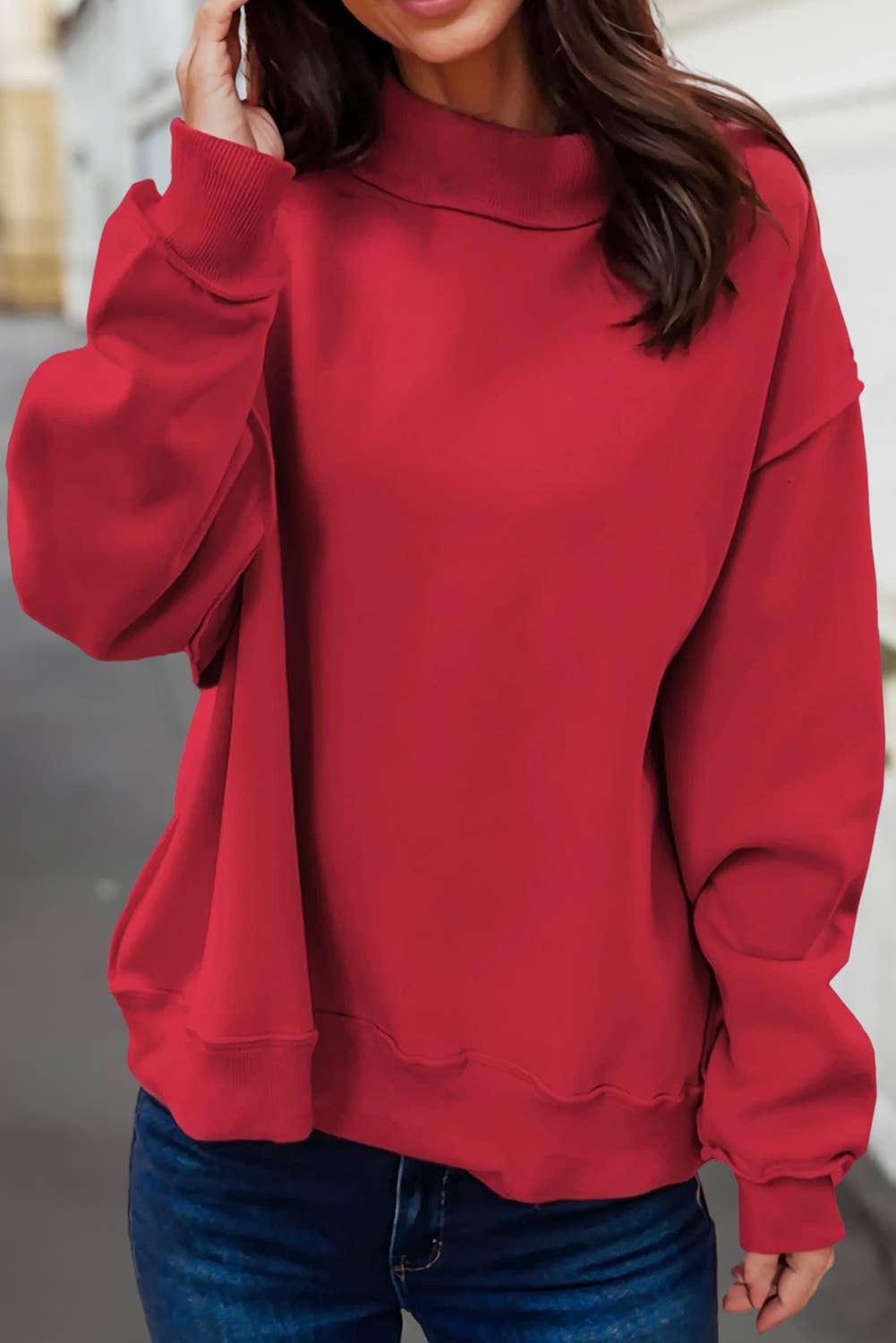 Aapparella - Reversible Oversized Mock Neck Sweatshirt | S-4X