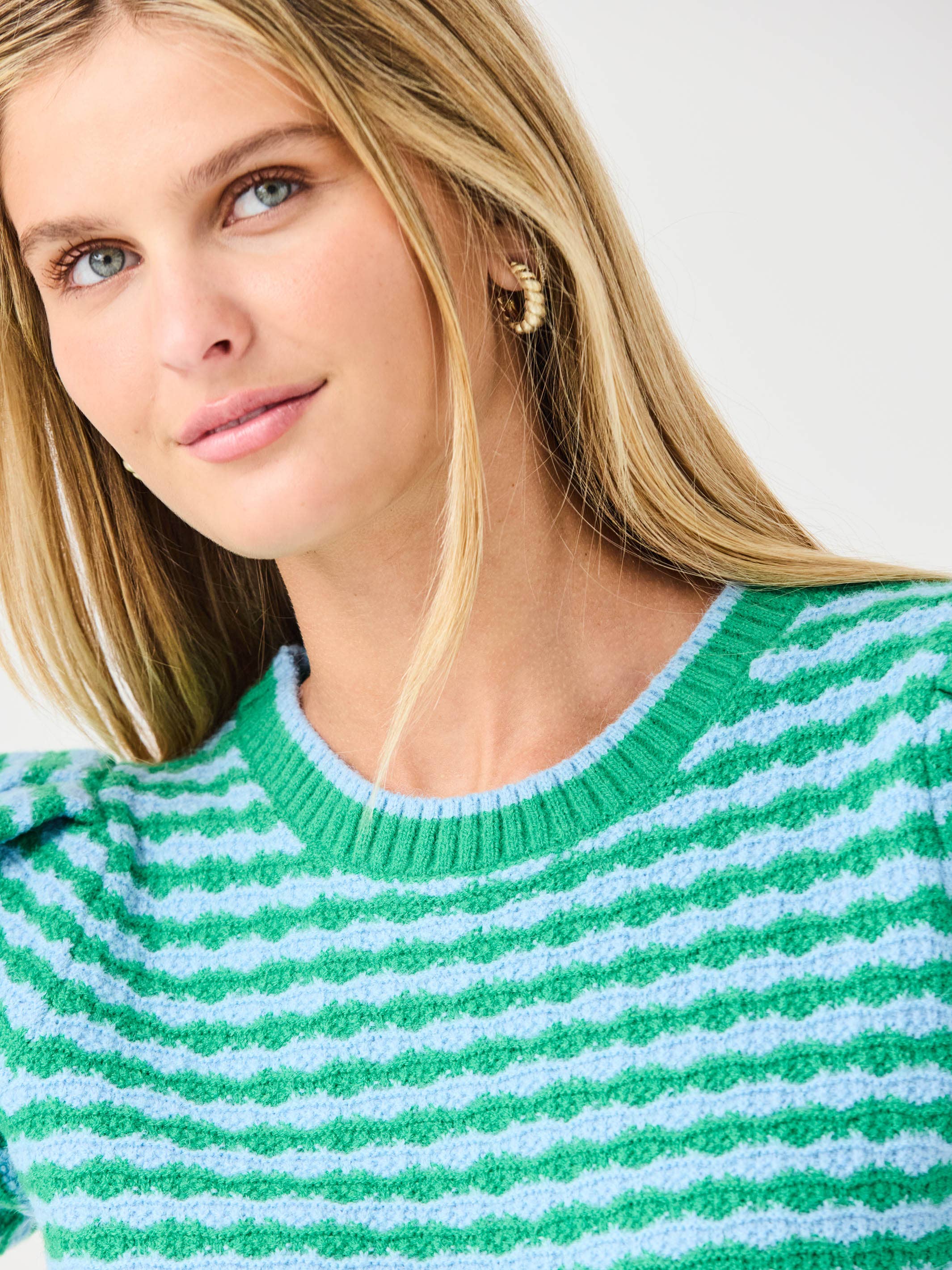 Mary Square - Abigail Sweater | Blue Green