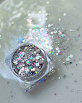 Nola Glitter Goddess - Silver Stars Disco Girl Face and Body Glitter Gel